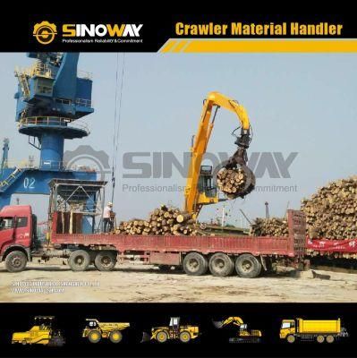 Farctory Price 60ton Hydraulic Log Loader with Wood Grab