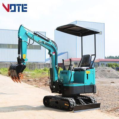 Optional Attachments Hydraulic Crawler Excavator 1 Ton 1.5 Ton 1.8 Ton Digger Mini Excavator for Sale