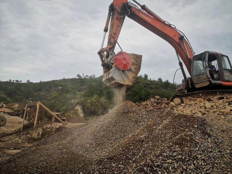 Construction Machinery Padding Bucket Rock Concrete Demolition Waste Excavator Crusher Bucket