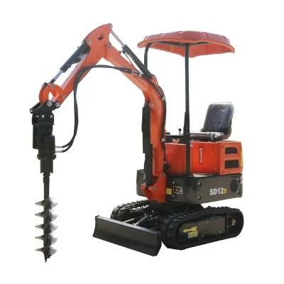 Home Use Mini Excavators 800 Kg with Accessories Swing Boom Canopy CE EPA