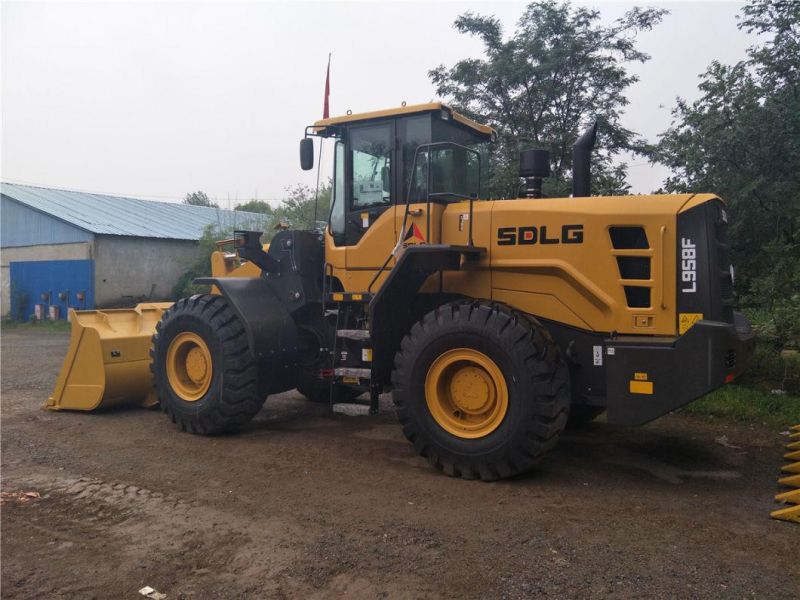 Large Operation Space Sdlg LG958f 5 Ton Front End Wheel Loader