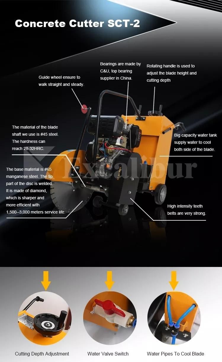 13HP Engine Concrete Floor Saw Cutter 17cm Depth for Sale