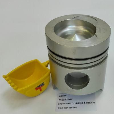 Mechanical Excavator Engine Piston Me052664 for 6D22t Diameter 130mm Me052664