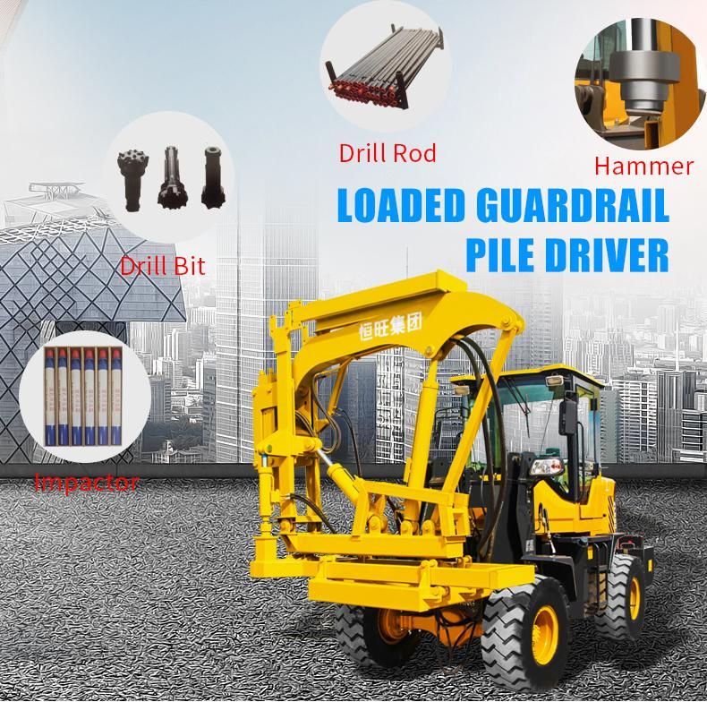 Hydraulic Guardrail Piling Pile Driver for Install Road Safety Barriers