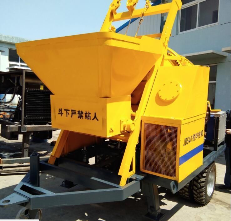 Portable Concrete Mixer Pump with Wheel of Construction Machine Used for Construction Site