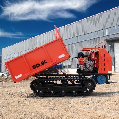 1200kg Durable Hydraulic Garden Crawler Transport Vehicle Dumper for Sale