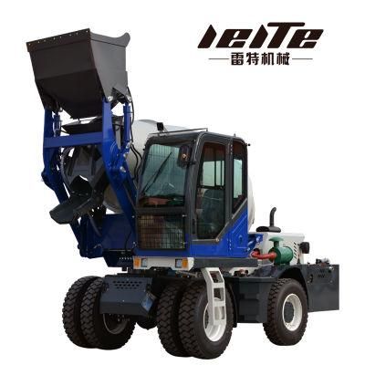 China Manufacturer Automatic Wheel Small Mini Mobile Self Loading Concrete Mixer