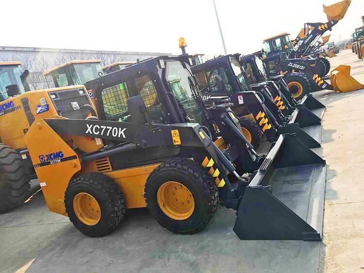XCMG Skid Steer Loader Xc770K China Mini Four Wheel Drive Skidsteer Loader