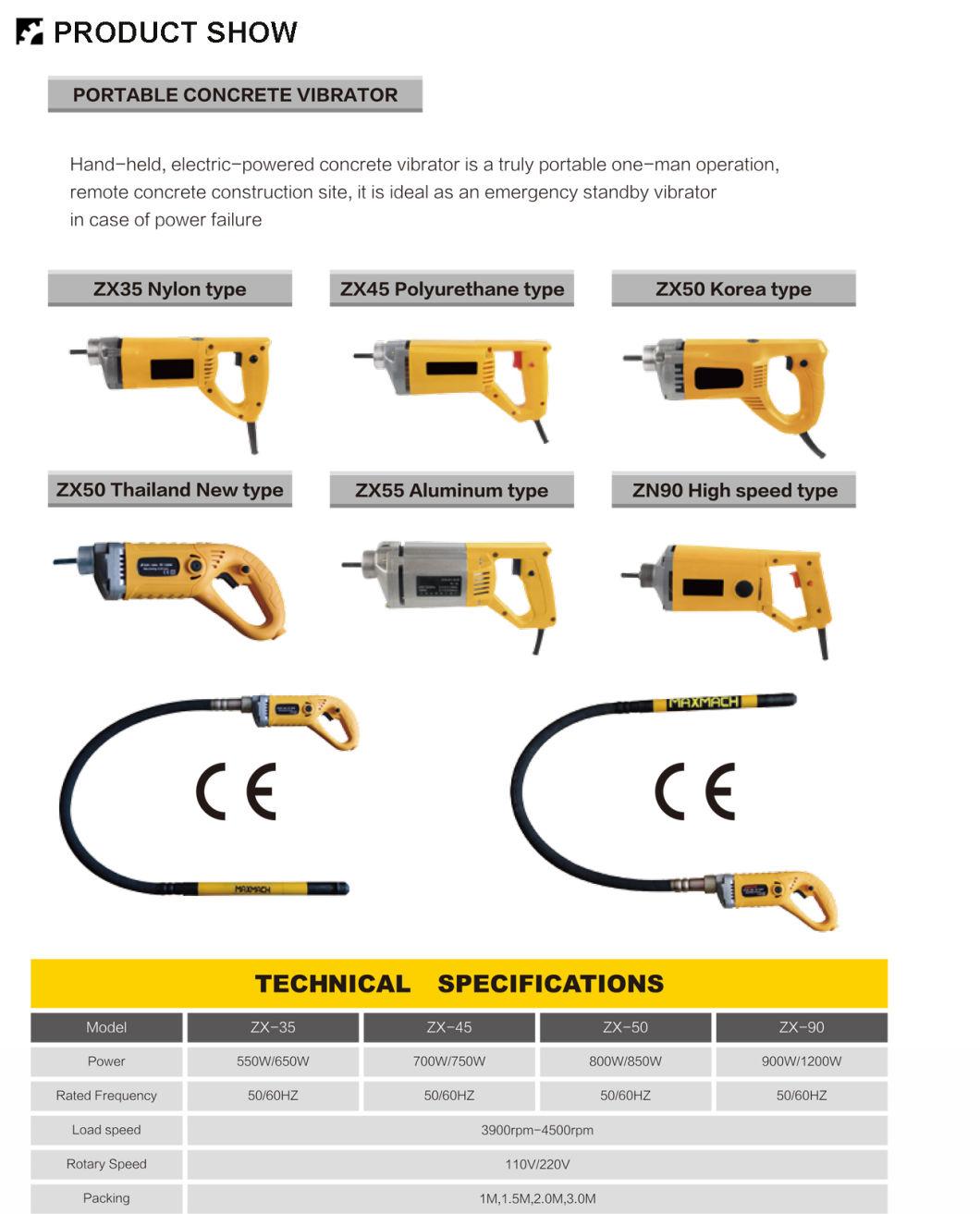 2022 New Hot Zx50 Hand Held Electric Portable Concrete Vibrator with Construction Engineering