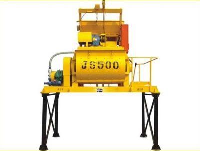 Trade Assurance Js500 Industrial Cement Mixer/ Twin Shaft Concrete Mixer