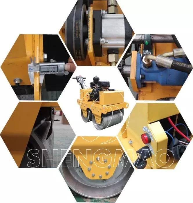 Shengmao 1t 1.5t 2t 3t Small Mini Compact Road Roller Steamroller Road Construction Machine Factory Price