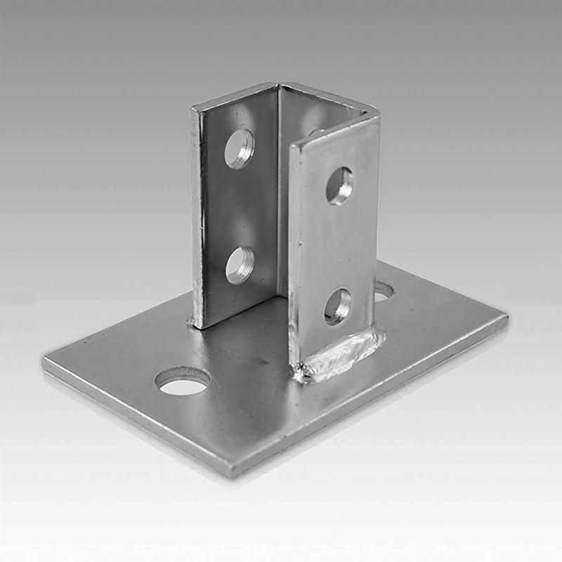 Durable Zinc Plated Square Fence Post Base