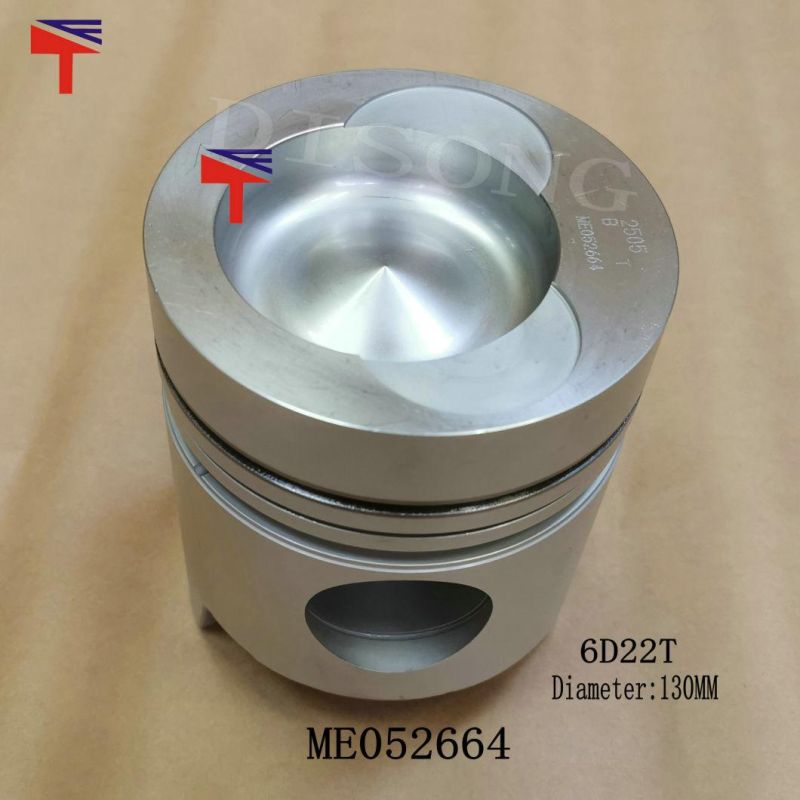 High-Performance Diesel Engine Engineering Machinery Parts Piston Me052664 for Engine Parts 6D22t HD1430-3 Sh300A1 Generator Set Diameter 130mm