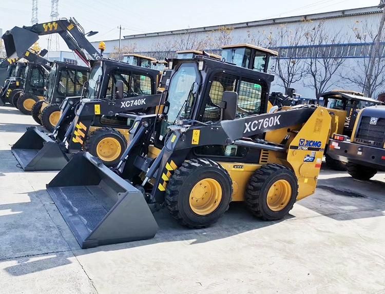 Wheel Skid Steer Loader with Attachments Drill Rig Ice Breaker Xc760K