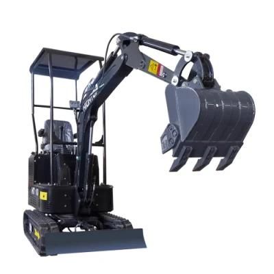 1 Ton 2t Mini Excavator Machine China Cheap Mini Excavator with Attachment Rake