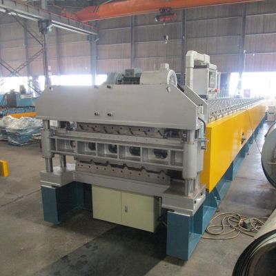 Colored Steel Double Layer Roofing Sheet Metal Plate Two Types Trapezoidal Roof Panel Roll Forming Machine for PPGI