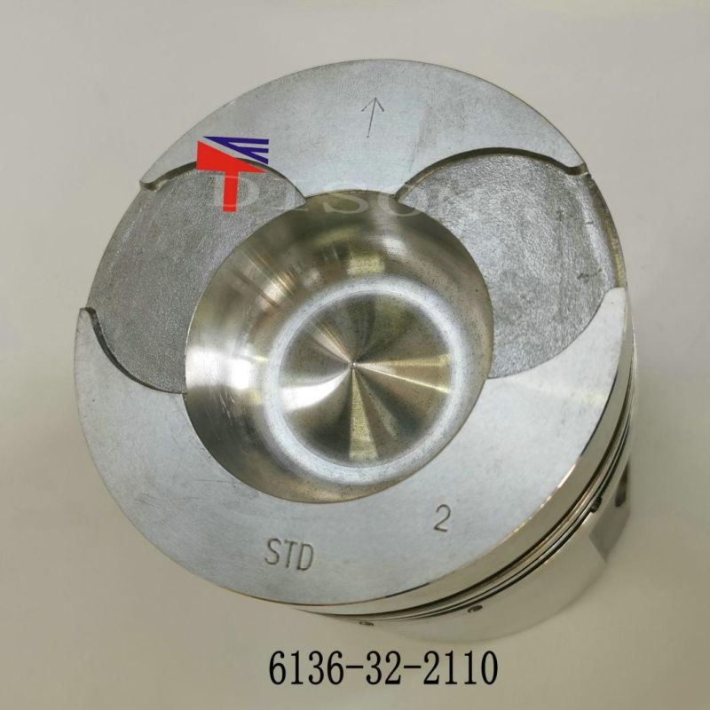 High-Performance Diesel Engine Engineering Machinery Parts Piston 6136-32-2110 for Engine Parts S6d105 Generator Set