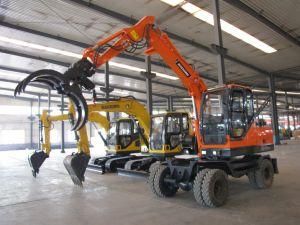 Baoding Competitive Price Mini Wheel Excavator L Used with Grasper