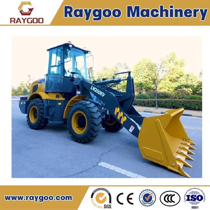Raygoo 2ton Chinese Front End Loader Price Promotion 1.0m3 XCMG Lw200kv Lw200kn Loading Bulked Chinese Mini Wheel Loader for Road Machinery