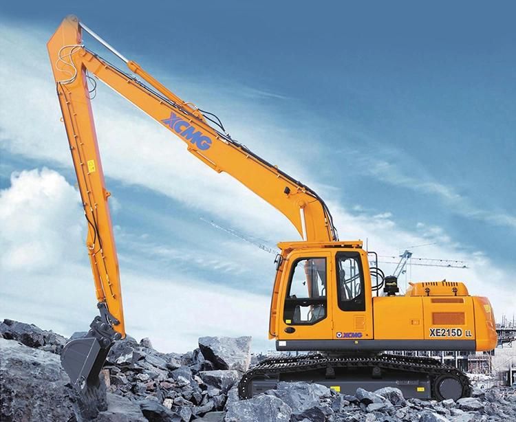 XCMG Official Xe215dll New Long Reach Arm Boom Crawler Excavator Price for Sale