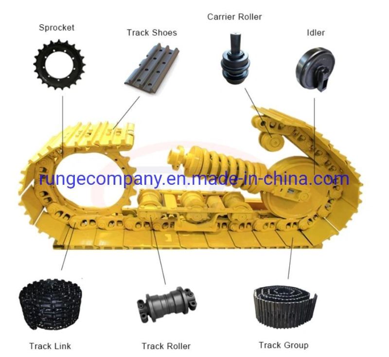 Chassis Parts Undercarriage Parts Sproket Track Shoes Group Spare Parts for Excavator Bulldozers