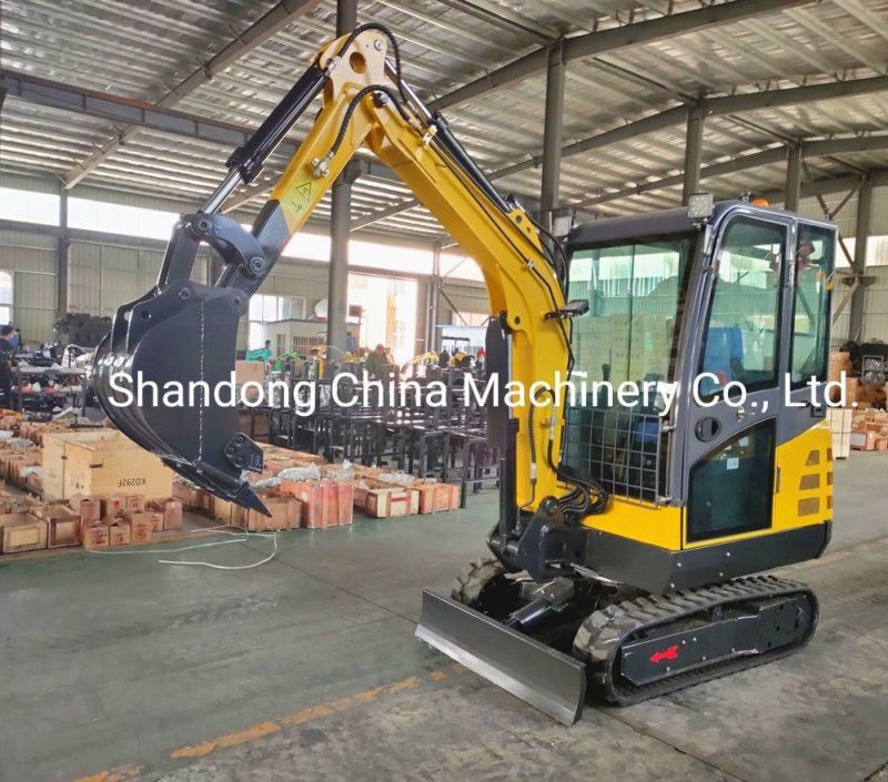 2.5 Ton Mini Digger/Crawler Excavators/Mini Excavator with Closed Heated Canopy and 3 Cylinder Engine