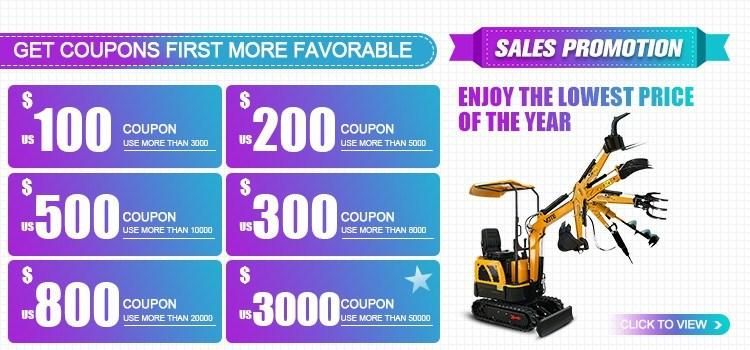 China EPA Approved Family Use Vtw-15 1.5 Ton Diesel Engine Crawler Type Mini Excavator Digger Excavator for Sale Free Shipping