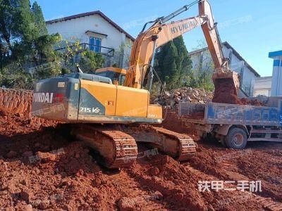 Used Mini Medium Backhoe Excavator Doushan R215vs Construction Machine Second-Hand