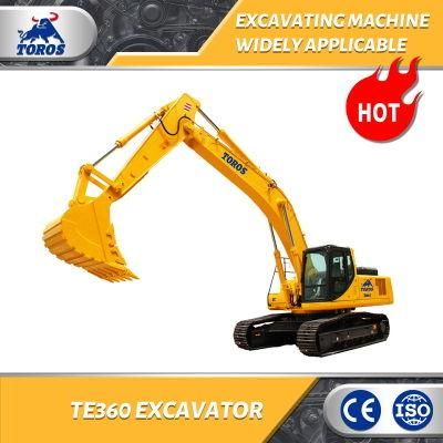 High Power Yanmar Engine Toros Te360 34.1ton CE ISO Hydraulic Crawler Excavators for Sale with Different Excavator Attachments