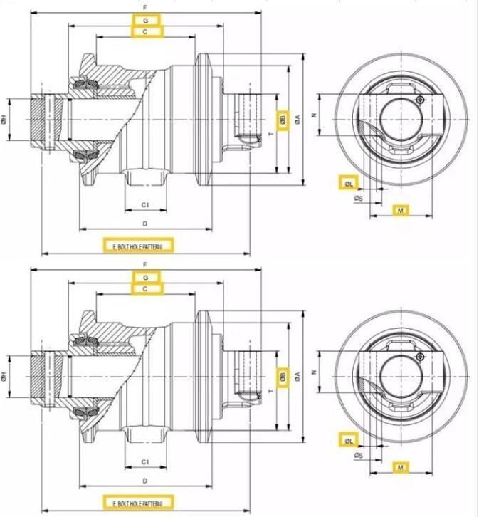 High Quality Undercarriage Part PC300 Km1429 Excavator Track Roller Lower Roller