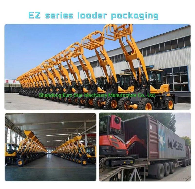 CE 1.6t 1.8t 2.0t Ez Series Mini Loader Small Articulated Front End Loader Mini Wheel Loader Made in China for Sale