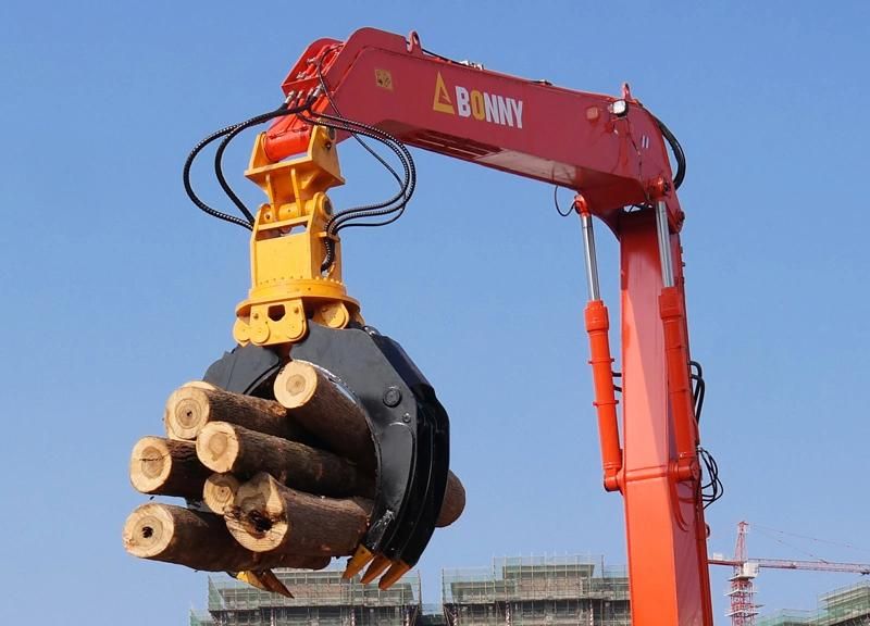 BONNY New 35 Ton BHW35-8 Wheel Hydraulic Material Handler for Wood/ Log/ Timber Handling on Wharf