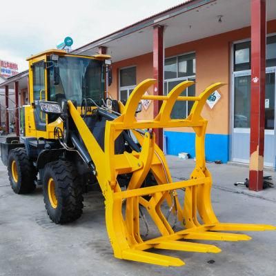 Best Selling 1 Ton 2 Ton Wheel Loader with Bucket and Wood Log Gripper