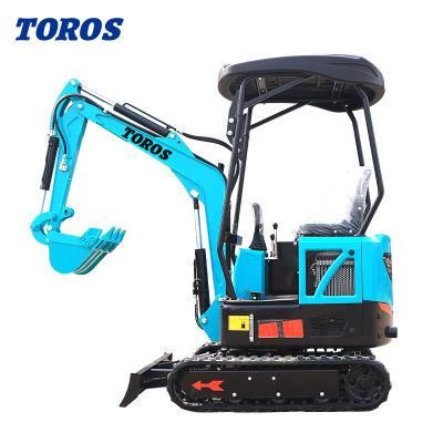 1.5 Ton Mini Excavators Hydraulic Crawler Mini Diggers Excavator 1 Ton Price Efficient Free Shipping