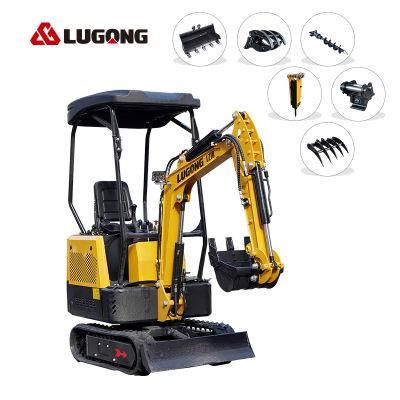 Hydraulic Transmission Lugong Cheap Mini Bagger with CE Approved