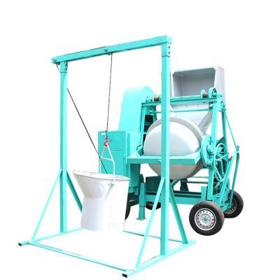 Self Loading Concrete Mixer Hydraulic Lifting Hopper