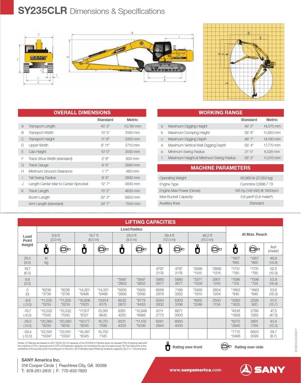 Sany Sy235h1 14 RC Excavator Fuel Consumption with Sany Excavator Main Pump