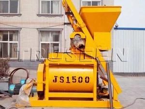 Js1500 Twin Shaft Concrete Mixer of 75-90cbm/H Concrete Mixing Plant