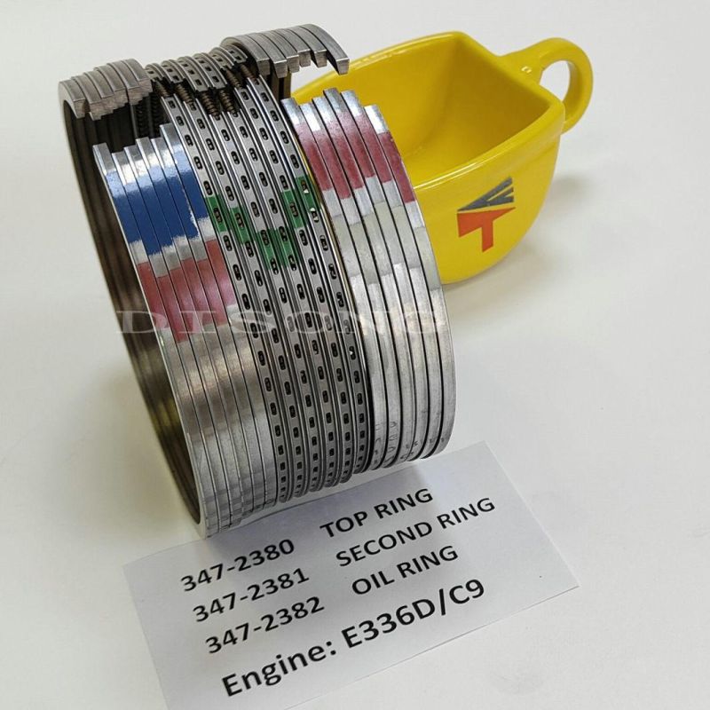 High Quality Diesel Engine Mechanical Parts Piston Ring 347-2381 347-2382 347-2380 for Excavator E336D Buildozer D7r D6r Engine C9 Generator Set
