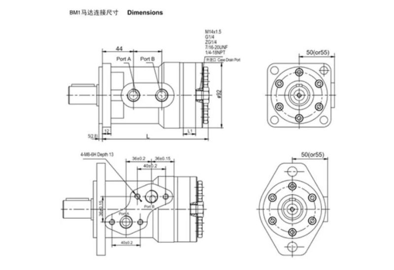 Bm1 Series Eaton Spool Valving Geroler Hydraulic Orbit Gear Motor