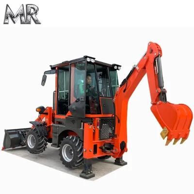 Chinese Small Backhoe Machine 1ton 4WD Compact Mini Backhoe Loader