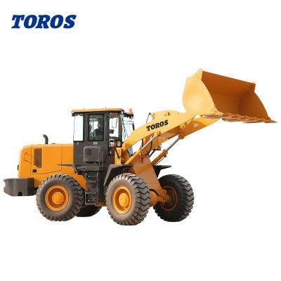 China Toros 2 Ton Articulated Compact Small Mini Front End Tractor Wheel Loader with Pallet Fork for Sale