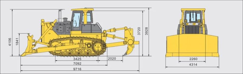53ton Mining Bulldozer 420HP Crawler Tractor Bulldozer for Earthmoving