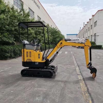 China Hydraulic Excavator 1.7 Ton Mini Excavators Small Crawler Digger Super Mini Excavator