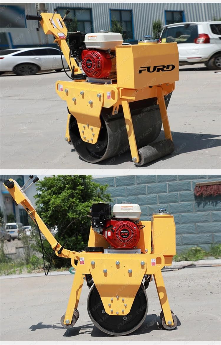 Vibrating Mini Single Drum Road Roller Compaction in Stock Fyl-600