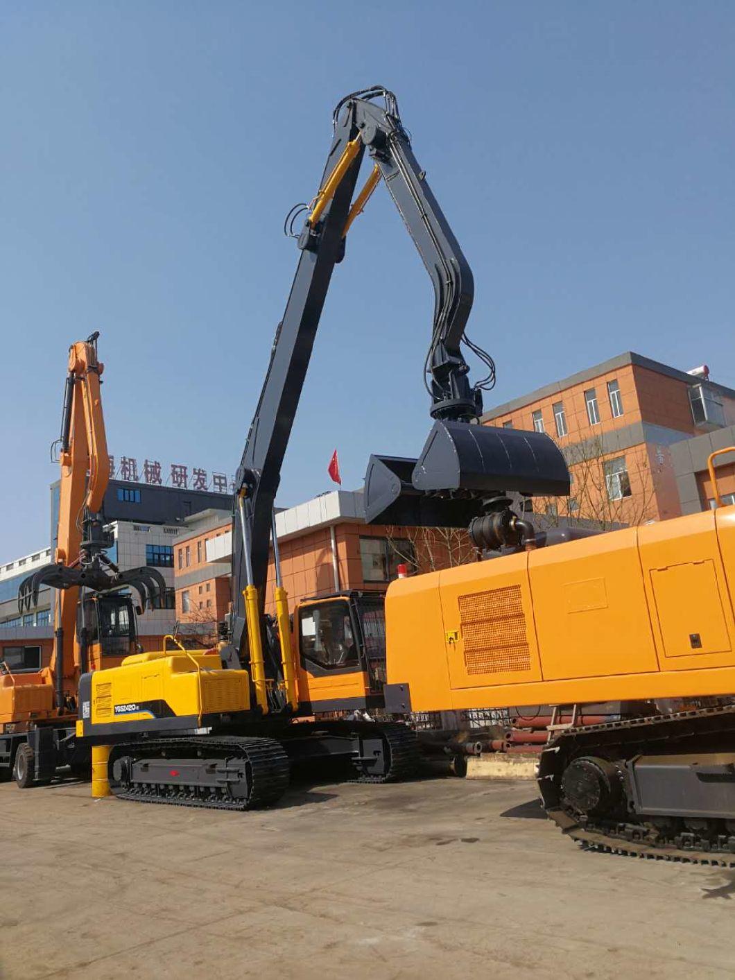 Efficient Material Handling Machine, Hydraulic Grab, for Handling Wood, Steel, Sand, Coal
