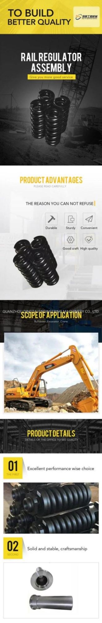 Low Tension Extension Coil Spring 208-30-54140/208-30-54141/208-30-74140 Tension Spring PC400-5/6/7 Track Adjuster Assy