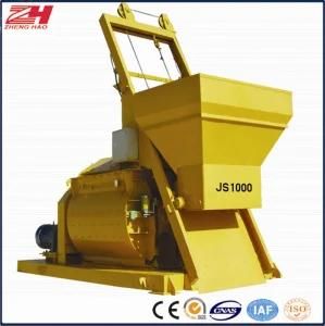 Js1000 High Capacity Twin Shaft Concrete Mixer