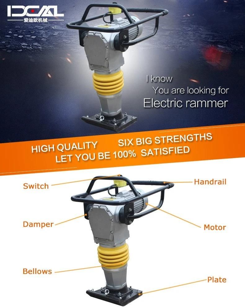 Electric Engine Tamper Rammer 90 Type Vibration Tamping Rammer with Bellows