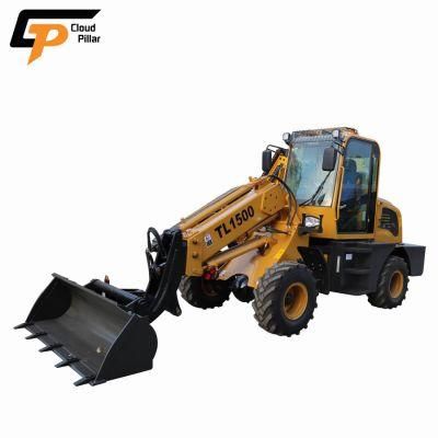 1.5 2 Ton Cheap Telescopic Boom Mini Wheel Loader Machine